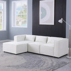 Frei kombinierbares modulares Sofa mit Chenille-Bezug