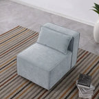 Frei kombinierbares modulares Sofa mit Chenille-Bezug