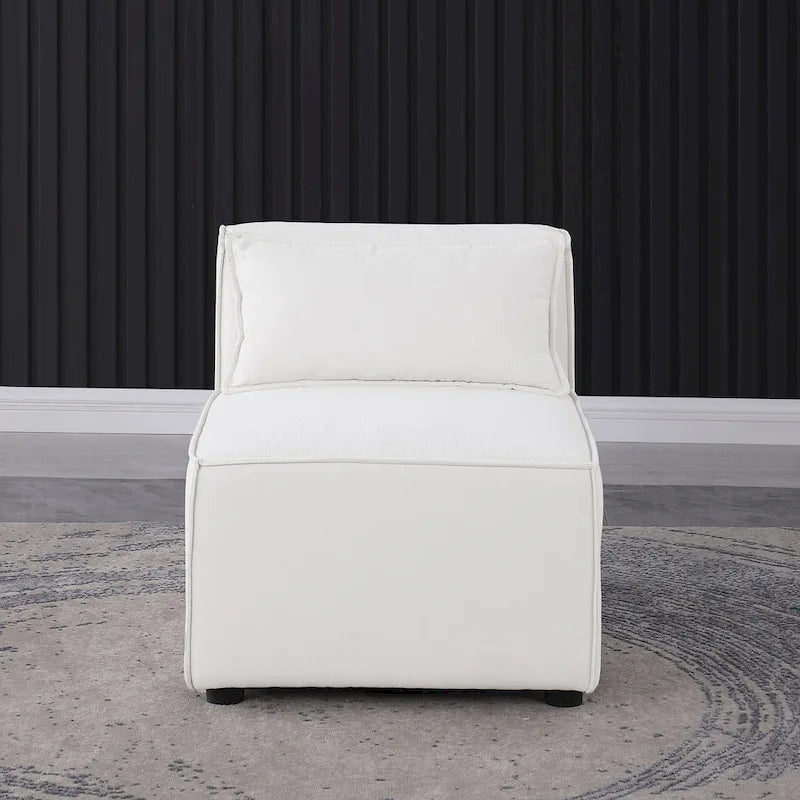Frei kombinierbares modulares Sofa mit Chenille-Bezug