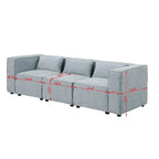 Frei kombinierbares modulares Sofa mit Chenille-Bezug