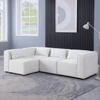 Frei kombinierbares modulares Sofa mit Chenille-Bezug