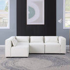 Frei kombinierbares modulares Sofa mit Chenille-Bezug