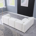 Frei kombinierbares modulares Sofa mit Chenille-Bezug