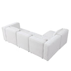 Frei kombinierbares modulares Sofa mit Chenille-Bezug