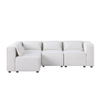 Frei kombinierbares modulares Sofa mit Chenille-Bezug