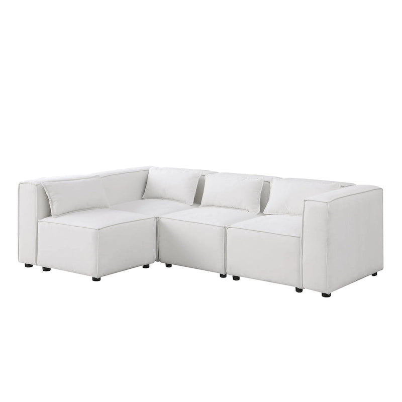 Frei kombinierbares modulares Sofa mit Chenille-Bezug