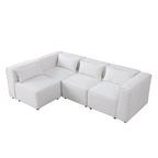Frei kombinierbares modulares Sofa mit Chenille-Bezug