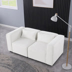 Frei kombinierbares modulares Sofa mit Chenille-Bezug