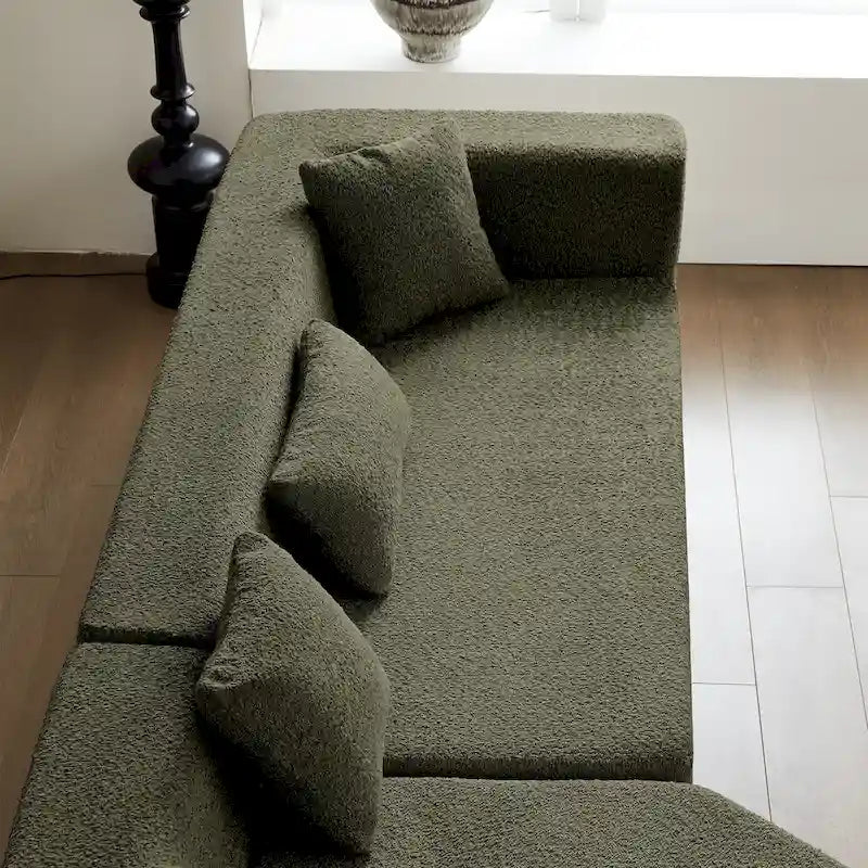 127.5Polyester Modulares Sektionssofa Wolkencouch mit tiefer Sitzfläche, keine Montage erforderlich und modernem minimalistischem Design