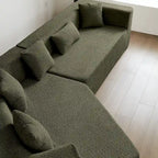 127.5Polyester Modulares Sektionssofa Wolkencouch mit tiefer Sitzfläche, keine Montage erforderlich und modernem minimalistischem Design