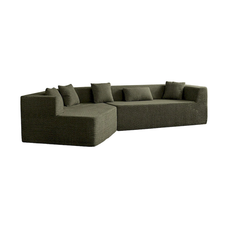 127.5Polyester Modulares Sektionssofa Wolkencouch mit tiefer Sitzfläche, keine Montage erforderlich und modernem minimalistischem Design