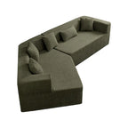 127.5Polyester Modulares Sektionssofa Wolkencouch mit tiefer Sitzfläche, keine Montage erforderlich und modernem minimalistischem Design