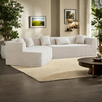 127.5Polyester Modulares Sektionssofa Wolkencouch mit tiefer Sitzfläche, keine Montage erforderlich und modernem minimalistischem Design