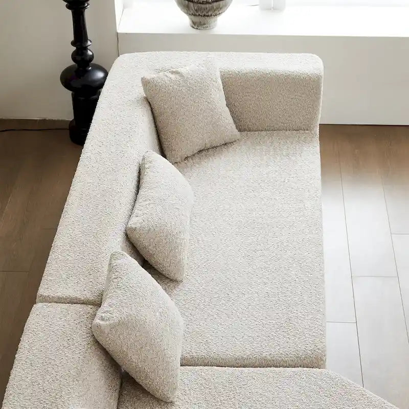 127.5Polyester Modulares Sektionssofa Wolkencouch mit tiefer Sitzfläche, keine Montage erforderlich und modernem minimalistischem Design