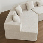 127.5Polyester Modulares Sektionssofa Wolkencouch mit tiefer Sitzfläche, keine Montage erforderlich und modernem minimalistischem Design