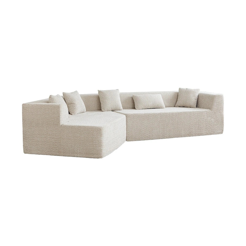 127.5Polyester Modulares Sektionssofa Wolkencouch mit tiefer Sitzfläche, keine Montage erforderlich und modernem minimalistischem Design