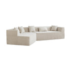 127.5Polyester Modulares Sektionssofa Wolkencouch mit tiefer Sitzfläche, keine Montage erforderlich und modernem minimalistischem Design