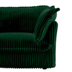Cord-Samt 3-Sitzer Sektionalsofa ohne Armlehnen mit abnehmbarem Bezug und umwandelbarem Ottoman, modulares Design und abnehmbare Hussen
