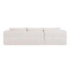 Modulares Ecksofa Boucle 112 mit kostenlosem Beistelltisch, breitem Sitzdesign und ohne Montage erforderlich