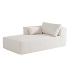 Modulares Ecksofa Boucle 112 mit kostenlosem Beistelltisch, breitem Sitzdesign und ohne Montage erforderlich
