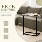 Modulares Ecksofa Boucle 112 mit kostenlosem Beistelltisch, breitem Sitzdesign und ohne Montage erforderlich