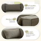 Modulares Ecksofa Boucle 112 mit kostenlosem Beistelltisch, breitem Sitzdesign und ohne Montage erforderlich