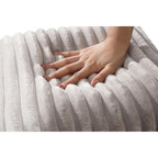93,25 Corduroy Eckschlafsofa mit tiefer Sitzfläche & 6 Kissen - modernes Schlafsofa-Modul