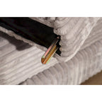 93,25 Corduroy Eckschlafsofa mit tiefer Sitzfläche & 6 Kissen - modernes Schlafsofa-Modul
