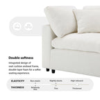 Beiges 130 Chenille Cloud U-förmiges Schlafsofa, 6-teiliges Moduldesign