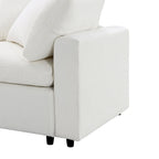 Beiges 130 Chenille Cloud U-förmiges Schlafsofa, 6-teiliges Moduldesign