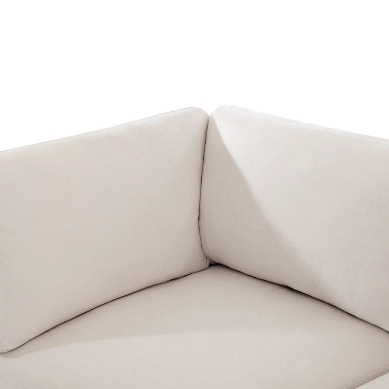 100,4 geräumiges U-förmiges 6-Sitzer-Ecksofa mit abnehmbaren Ottomanen und Kissen, flexible Konfiguration