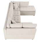 Beiges 117 U-förmiges, extragroßes 6-Sitzer-Sofa