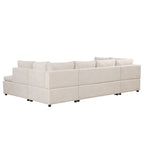 Beiges 117 U-förmiges, extragroßes 6-Sitzer-Sofa