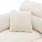110 Ecksofa mit 5 Sitzen und abnehmbarem Ottoman, Bezug aus Cloud-Chenille und 5 Kissen