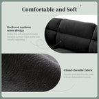 110 Ecksofa mit 5 Sitzen und abnehmbarem Ottoman, Bezug aus Cloud-Chenille und 5 Kissen