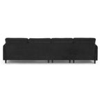 110 Ecksofa mit 5 Sitzen und abnehmbarem Ottoman, Bezug aus Cloud-Chenille und 5 Kissen