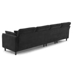 110 Ecksofa mit 5 Sitzen und abnehmbarem Ottoman, Bezug aus Cloud-Chenille und 5 Kissen