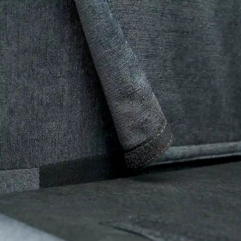 Graues 107.87 Langes 4-Sitzer-Ecksofa mit abnehmbaren Kissen, beweglicher Ottomane und Aufbewahrungstasche an der Armlehne