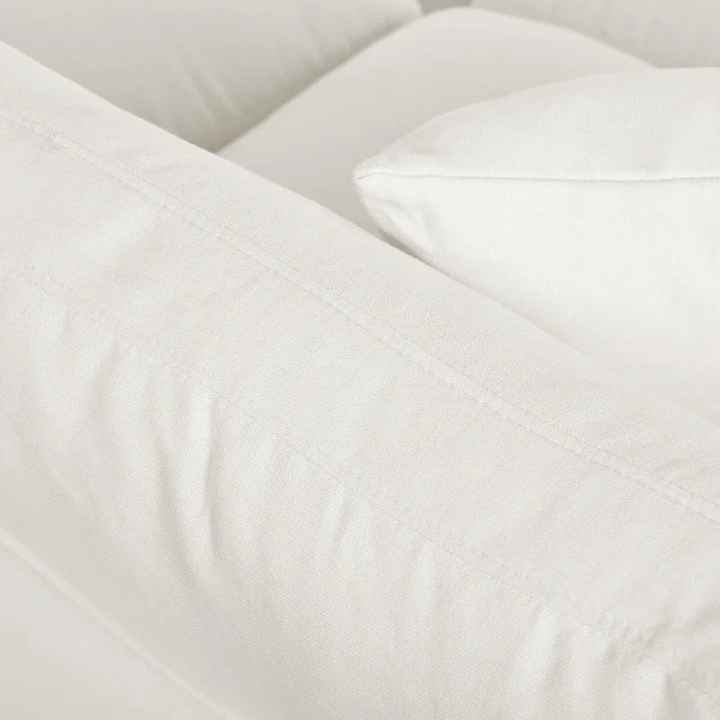 Beige 134.40 Modernes U-förmiges 6-Sitzer Ecksofa mit 2 großen Recamièren, abnehmbaren Hockern und weichen Kissen