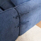 Blaues 106,3" überdimensioniertes L-förmiges 3-Sitzer-Schnittsofa mit Chaiselongue, 4 Zierkissen und stilvollem modularem Aufbau