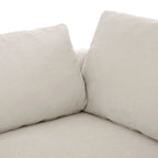 Beiges L-förmiges 4-Sitzer-Sofa 113 mit verstellbarer Fußstütze und umstellbarer Recamiere