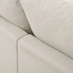 Beiges L-förmiges 4-Sitzer-Sofa 113 mit verstellbarer Fußstütze und umstellbarer Recamiere