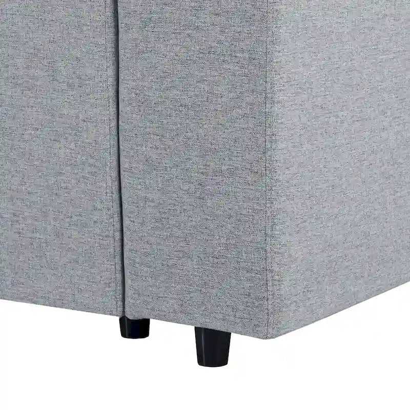 134.40 Modernes U-förmiges 6-Sitzer Ecksofa mit 2 großen Chaises, abnehmbaren Hockern und weichen Kissen