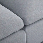 134.40 Modernes U-förmiges 6-Sitzer Ecksofa mit 2 großen Chaises, abnehmbaren Hockern und weichen Kissen
