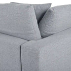 134.40 Modernes U-förmiges 6-Sitzer Ecksofa mit 2 großen Chaises, abnehmbaren Hockern und weichen Kissen