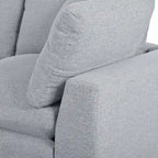 134.40 Modernes U-förmiges 6-Sitzer Ecksofa mit 2 großen Chaises, abnehmbaren Hockern und weichen Kissen