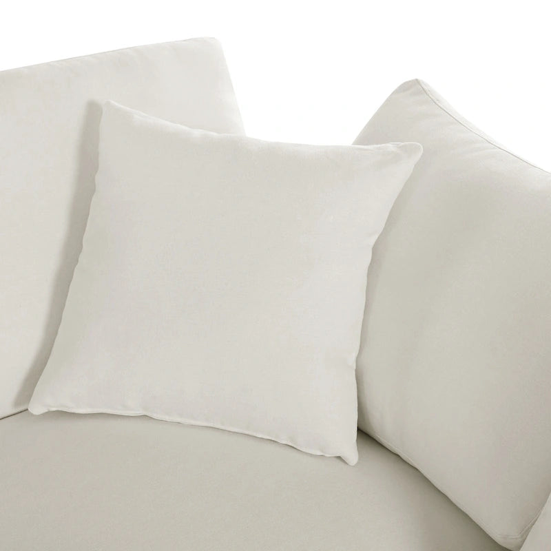 134.40 Modernes U-förmiges 6-Sitzer Ecksofa mit 2 großen Chaises, abnehmbaren Hockern und weichen Kissen