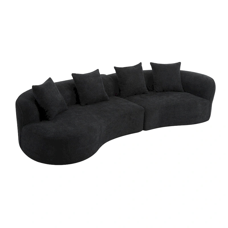 Christopher Knight Home - Linda Stoff-Ecksofa mit Rundung