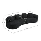Christopher Knight Home - Linda Stoff-Ecksofa mit Rundung