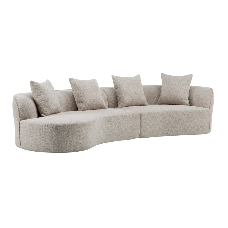 Christopher Knight Home - Linda Stoff-Ecksofa mit Rundung